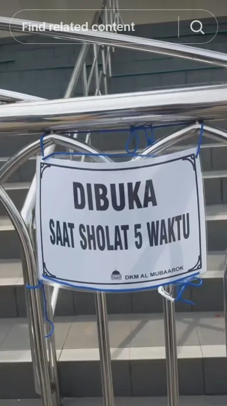 Masjid di Depok selalu digembok begini endingnya © TikTok