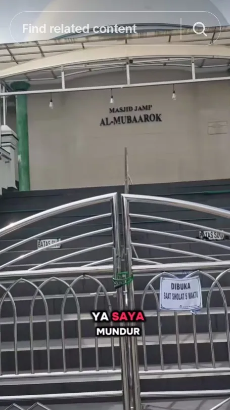 Masjid di Depok selalu digembok begini endingnya © TikTok