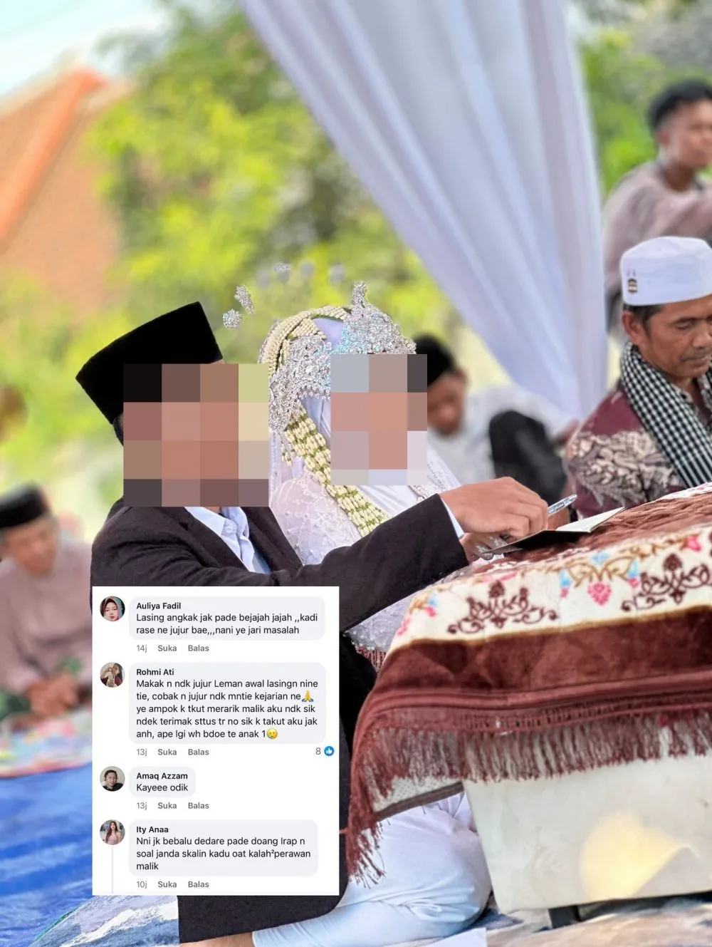 Pernikahan ricuh karena istri pernah 3 kali menikah © 2025 brilio.net