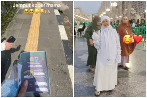 Gagal sambut ibu pulang haji, anak ini hanya bisa jemput kopernya, kisah di baliknya bikin pilu