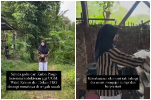 Viral anak petani lolos Kedokteran UGM, rumahnya gedek di tengah sawah, ini 9 potretnya