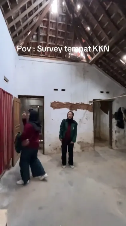 mahasiswa KKN ini bagikan kondisi poskonya © TikTok