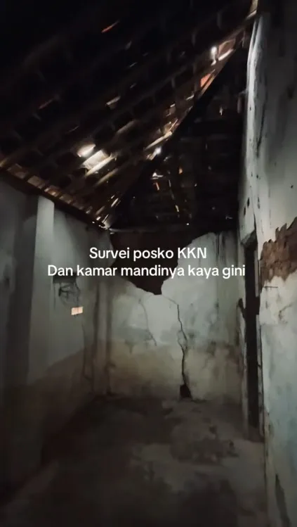 mahasiswa KKN ini bagikan kondisi poskonya © TikTok