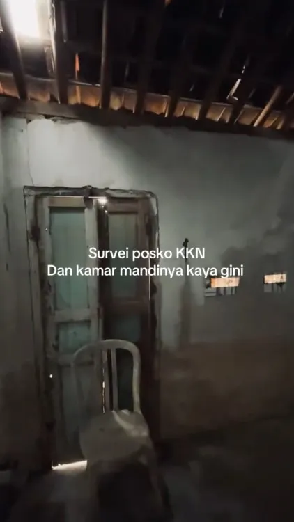 mahasiswa KKN ini bagikan kondisi poskonya © TikTok