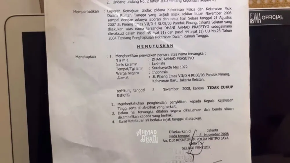 Ahmad Dhani bantah lakukan KDRT © 2025 YouTube Ahmad Dhani bantah lakukan KDRT © 2025 YouTube