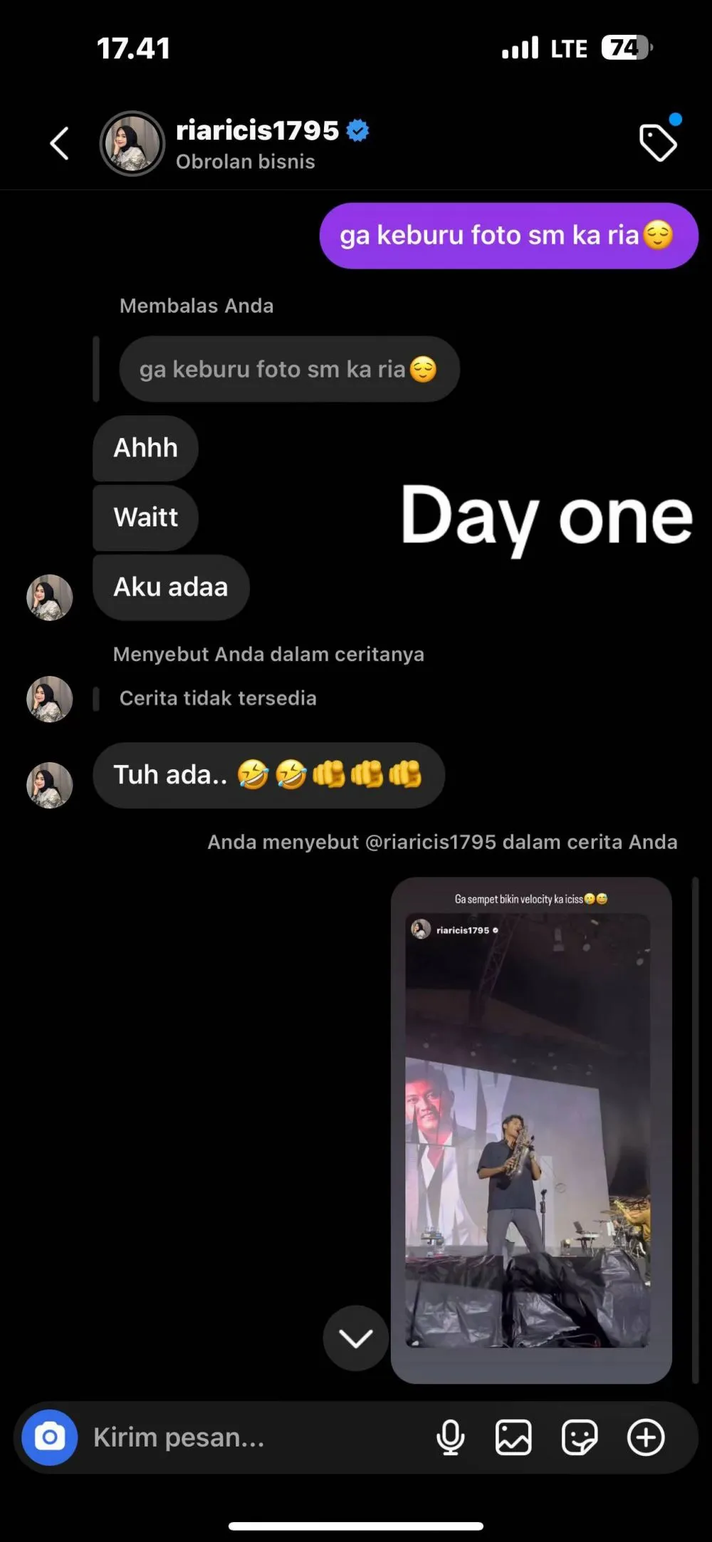 Ria Ricis spill awal obrolannya dengan Evan © TikTok