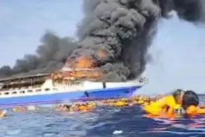 Cerita kesaksian penumpang soal detik-detik menegangkan kapal KM Barcelona terbakar