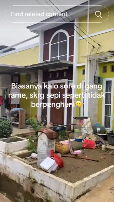 perumahan di Bekasi ditinggalkan penghuninya © TikTok perumahan di Bekasi ditinggalkan penghuninya © TikTok