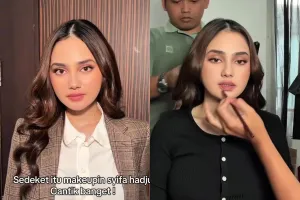 Kulit mulusnya bikin salfok saat dimakeup, potret bareface Syifa Hadju ini disebut cantik natural
