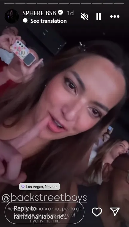 Nia Ramadhani ngonser Backstreet Boys © Instagram Nia Ramadhani ngonser Backstreet Boys © Instagram