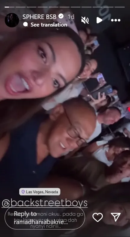 Nia Ramadhani ngonser Backstreet Boys © Instagram Nia Ramadhani ngonser Backstreet Boys © Instagram