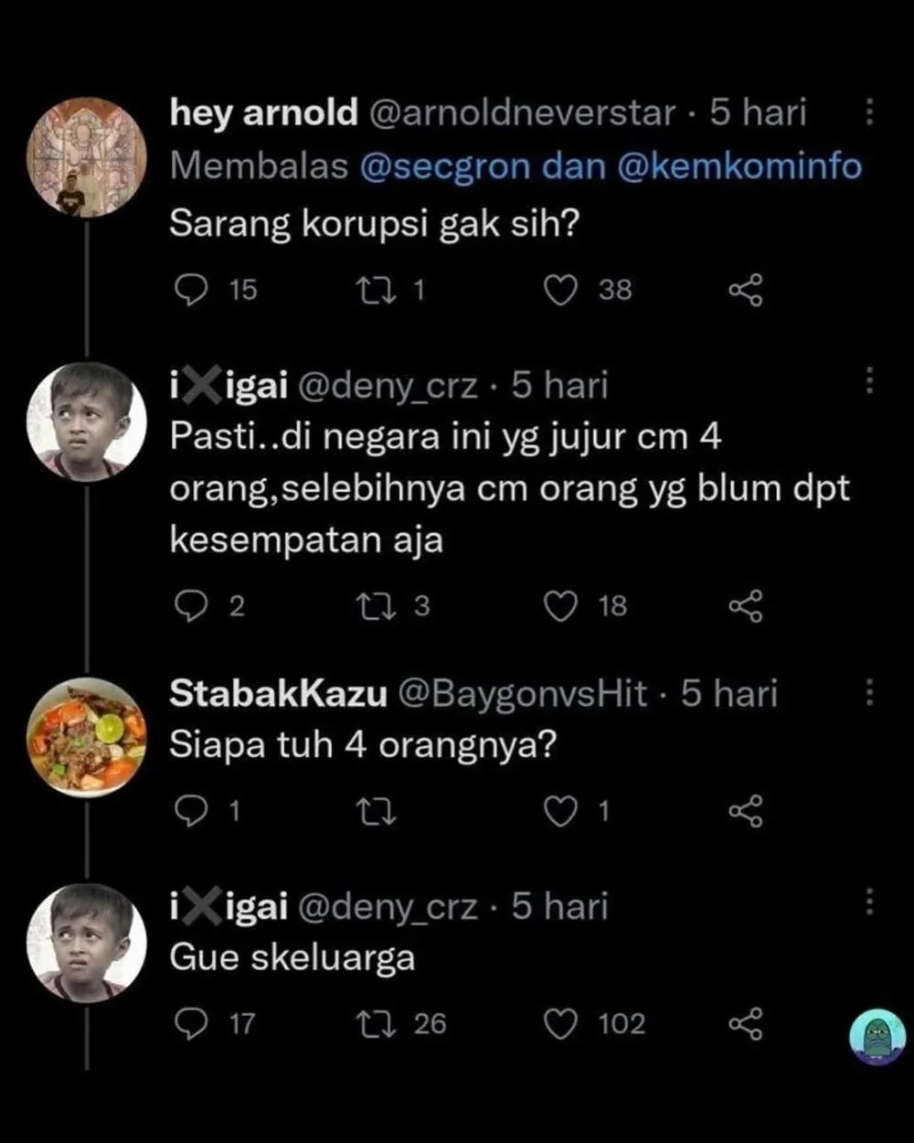 asal bunyi warga X © 2025 berbagai sumber