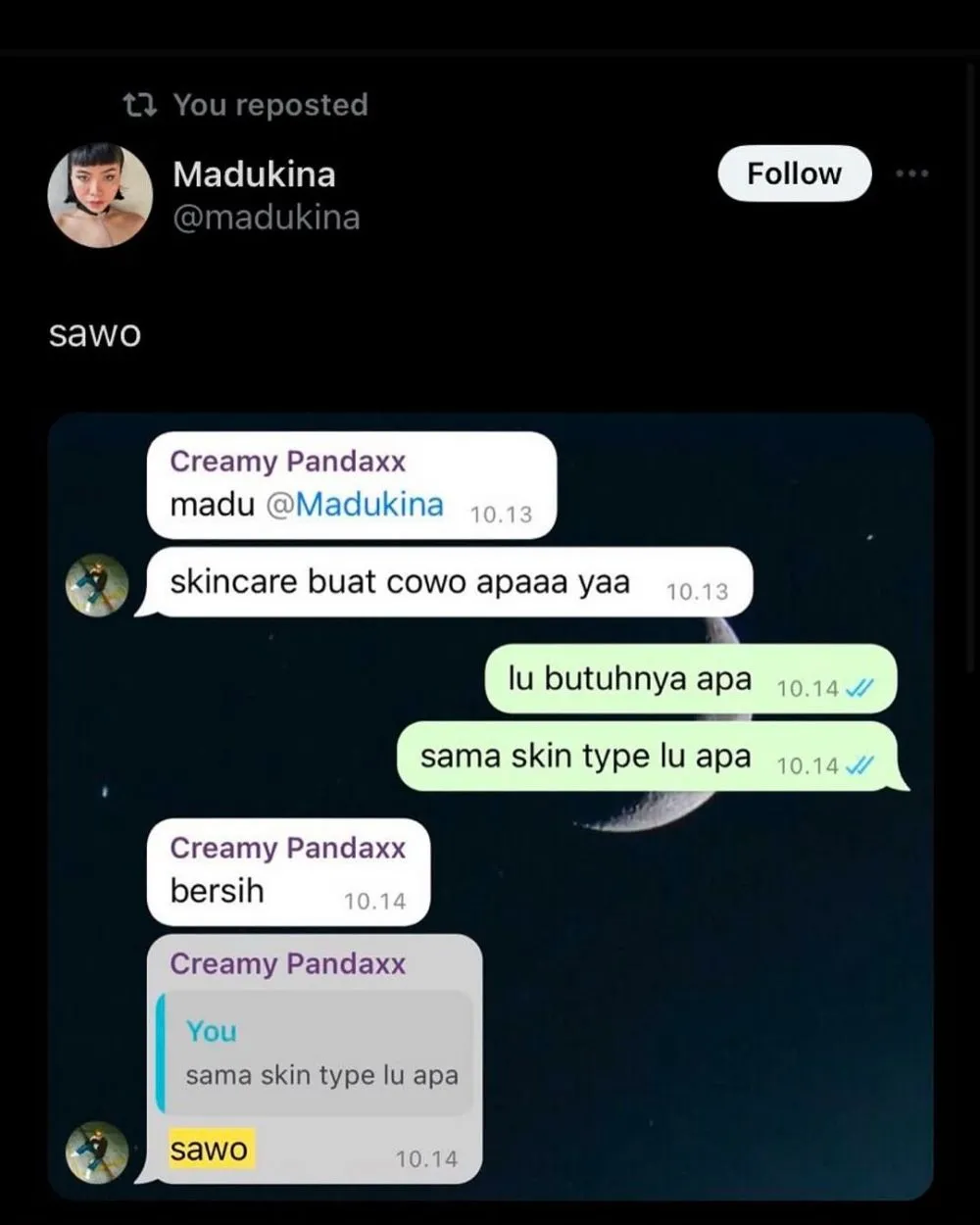 chat lucu salah paham terbaru © 2025 Instagram