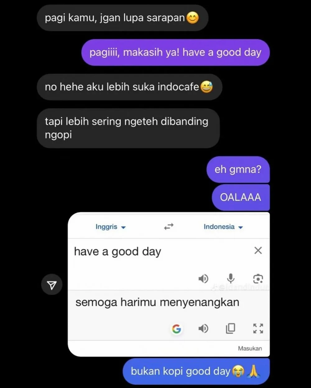 chat lucu salah paham terbaru © 2025 Instagram