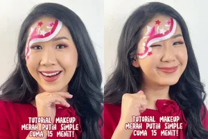 Tetap on-point di Hari Kemerdekaan, ini trik bikin makeup art simpel antiluntur cuma 15 menit
