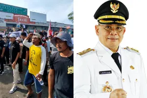 Ribuan warga di Kabupaten Pati unjuk rasa tuntut Bupati Pati mundur dari jabatan usai bersikap arogan