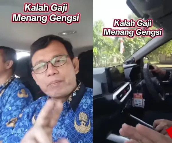 Viral perangkat desa di Grobogan pamer gaji © TikTok Viral perangkat desa di Grobogan pamer gaji © TikTok