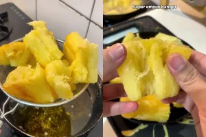 Tak harus direbus atau dikukus dulu, singkong goreng bisa empuk merekah dengan cara praktis ini