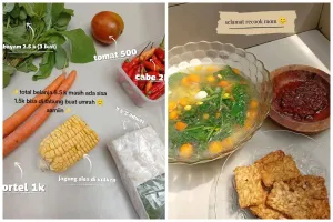 Irit pol, warganet ini bagikan modal Rp8.500 bisa dapat menu makan harian lengkap dengan protein