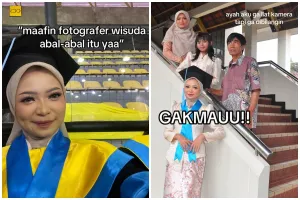 Bayar Rp200 ribu, wanita ini ngeluh dapat fotografer wisuda abal-abal, 8 potret hasilnya bikin nyesek