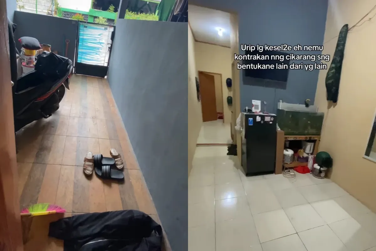 Desain interior kontrakan ini tampak tak biasa, posisi dapurnya bikin penghuni pusing kalau mau masak