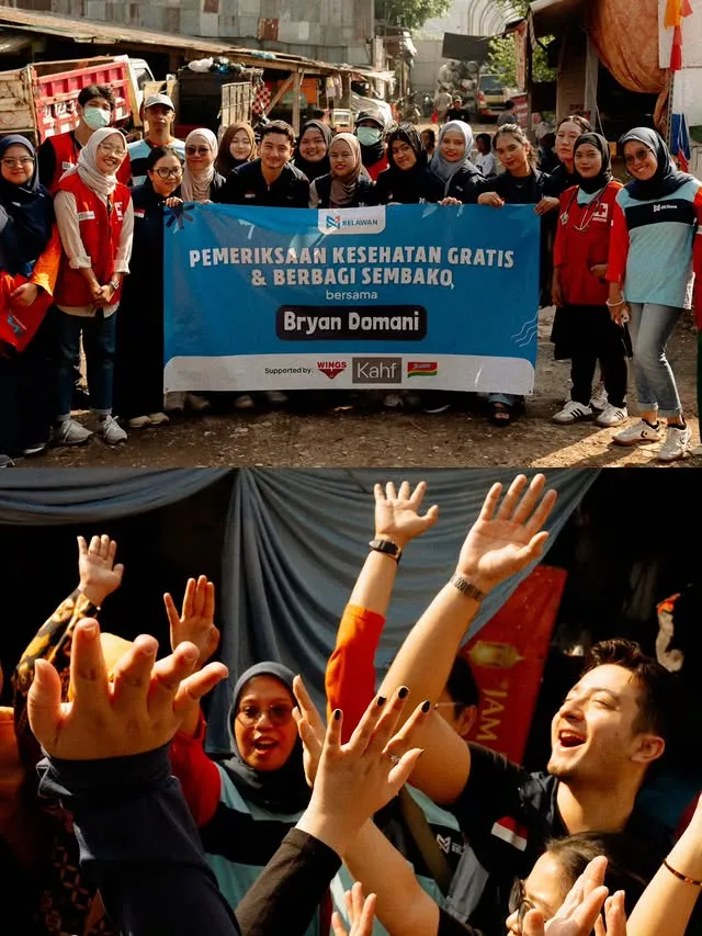 Bryan Domani jadi relawan bareng fans © Instagram Bryan Domani jadi relawan bareng fans © Instagram