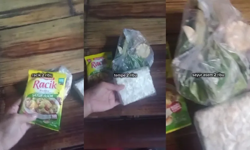 emak belanja masakan Rp6 ribu © TikTok