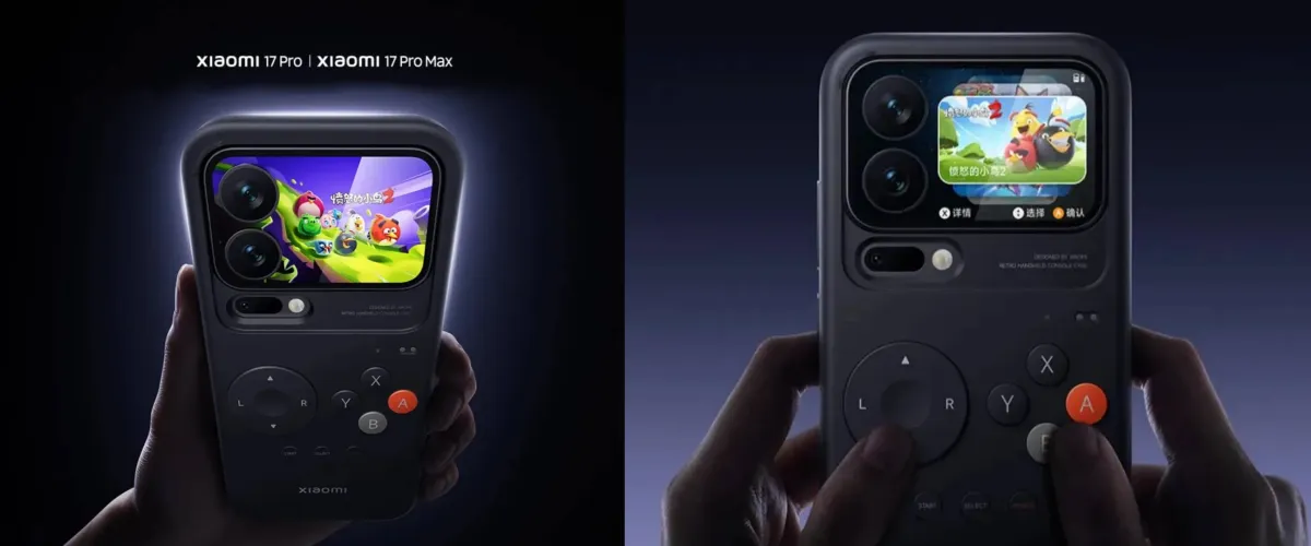 Mengintip aksesoris gaming unik Xiaomi 17 Pro, bisa ubah layar belakang jadi bak konsol game retro