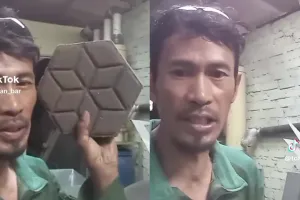 Jadi bank sampah terbaik ke-4, pria ini buat paving block dari sampah plastik tapi dicuekin pemerintah