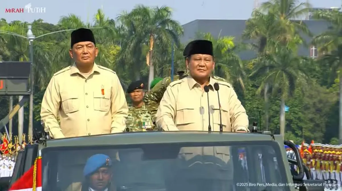 HUT ke-80 TNI di Monas jadi sorotan, Prabowo pimpin langsung upacara dengan gaya penuh wibawa