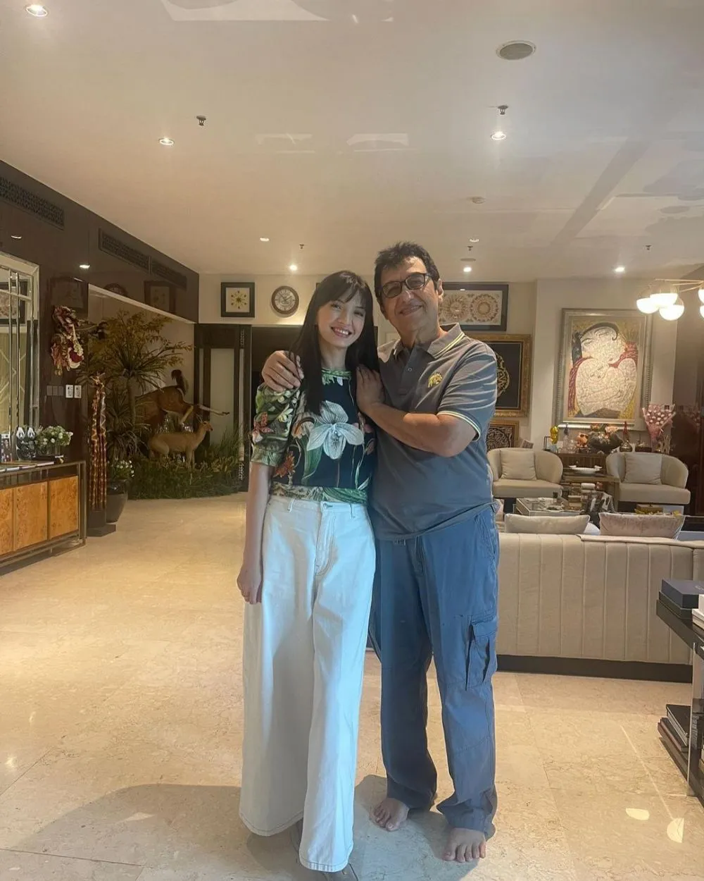 kebersamaan raline dan ayah © instagram