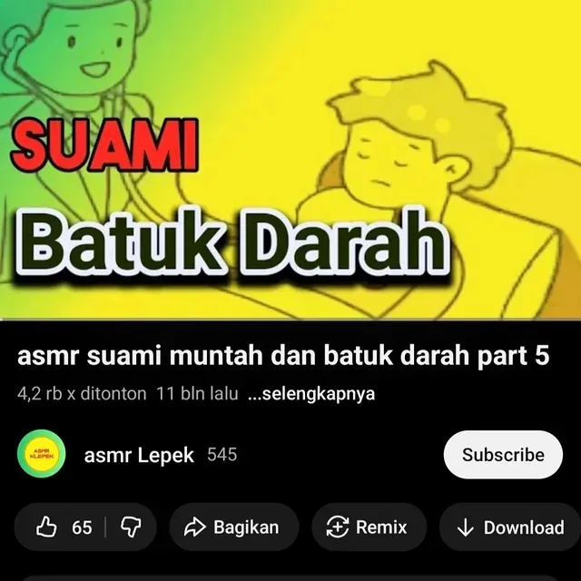 video asmr nyeleneh pengantar tidur © 2025 Instagram