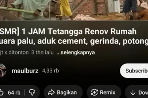 11 Rekomendasi video ASMR nyeleneh ini cocok jadi pengantar tidur, ada 1 jam suara renov rumah