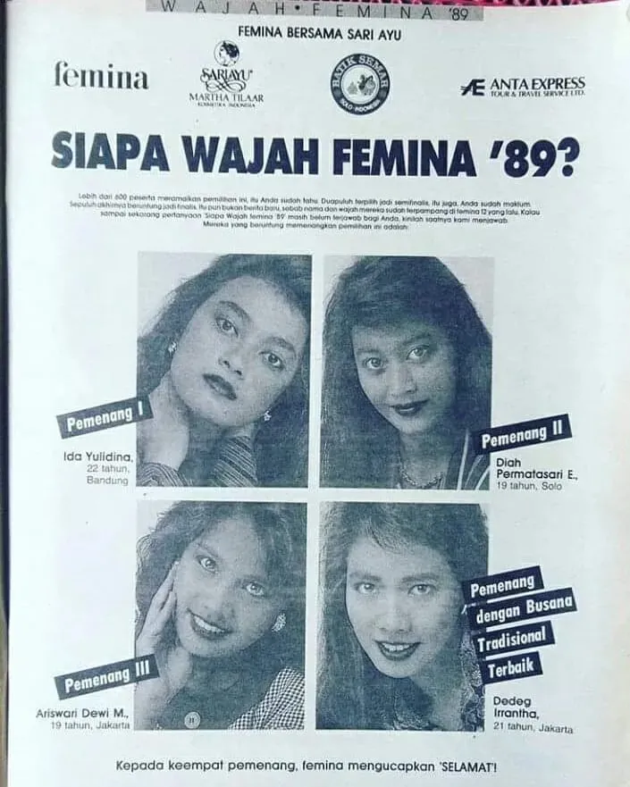 potret lawas Ida Yulidina jadi model © berbagai sumber