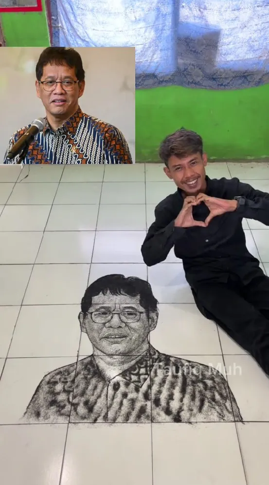 tukang cukur bikin wajah Purbaya © TikTok tukang cukur bikin wajah Purbaya © TikTok