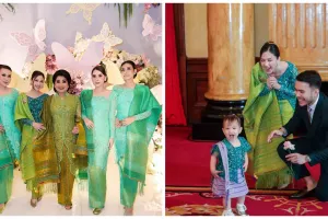 6 Potret Jessica Mila gelar syukuran baptisan Kyarra, gayanya elegan berkebaya hijau
