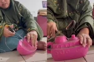 Wanita ini lupa bongkar celengan sejak SD, pas dibuka isinya bikin tercengang, warganet auto salfok