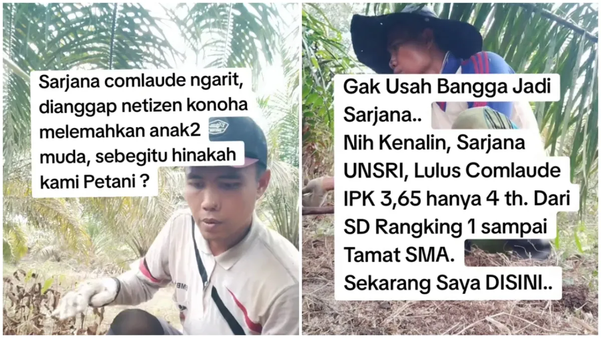 Viral pria lulusan universitas top IPK cumlaude, kini bahagia jadi petani, ini kisah lengkapnya