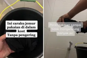 Musim hujan bikin cucian susah kering? Wanita ini spill trik jemur baju dalam kamar antiapek