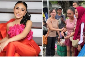 Tak jaim belanja di pasar, 9 potret Yuni Shara ke pasar Kotagede Yogyakarta, sikap humblenya dipuji