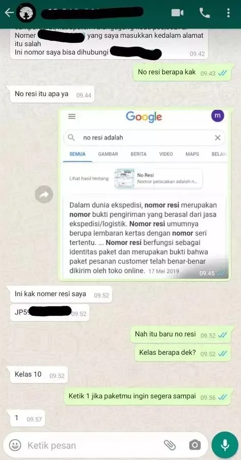 chat kurir ajak pelanggan bercanda © berbagai sumber chat kurir ajak pelanggan bercanda © berbagai sumber