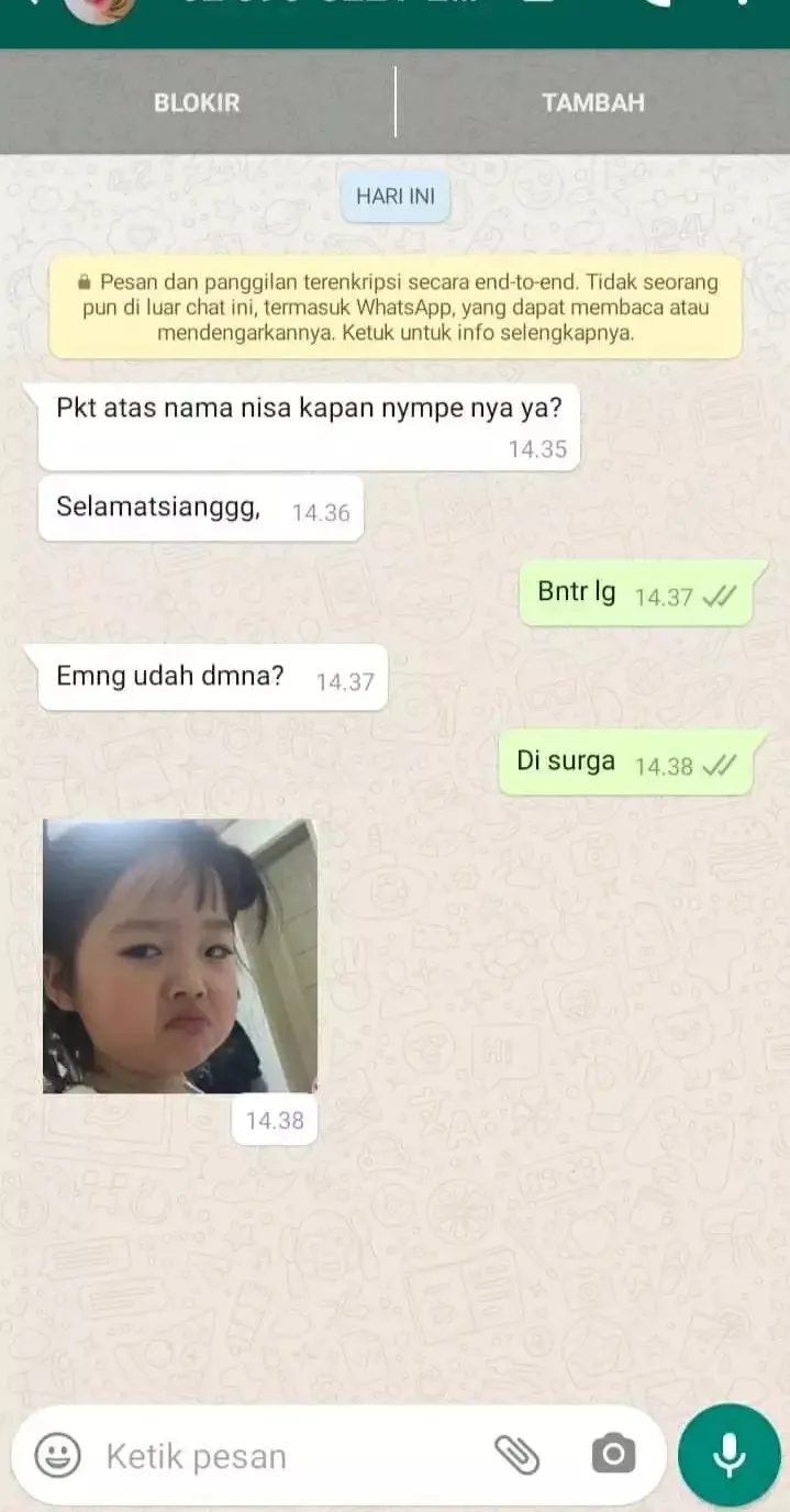 chat kurir ajak pelanggan bercanda © berbagai sumber chat kurir ajak pelanggan bercanda © berbagai sumber