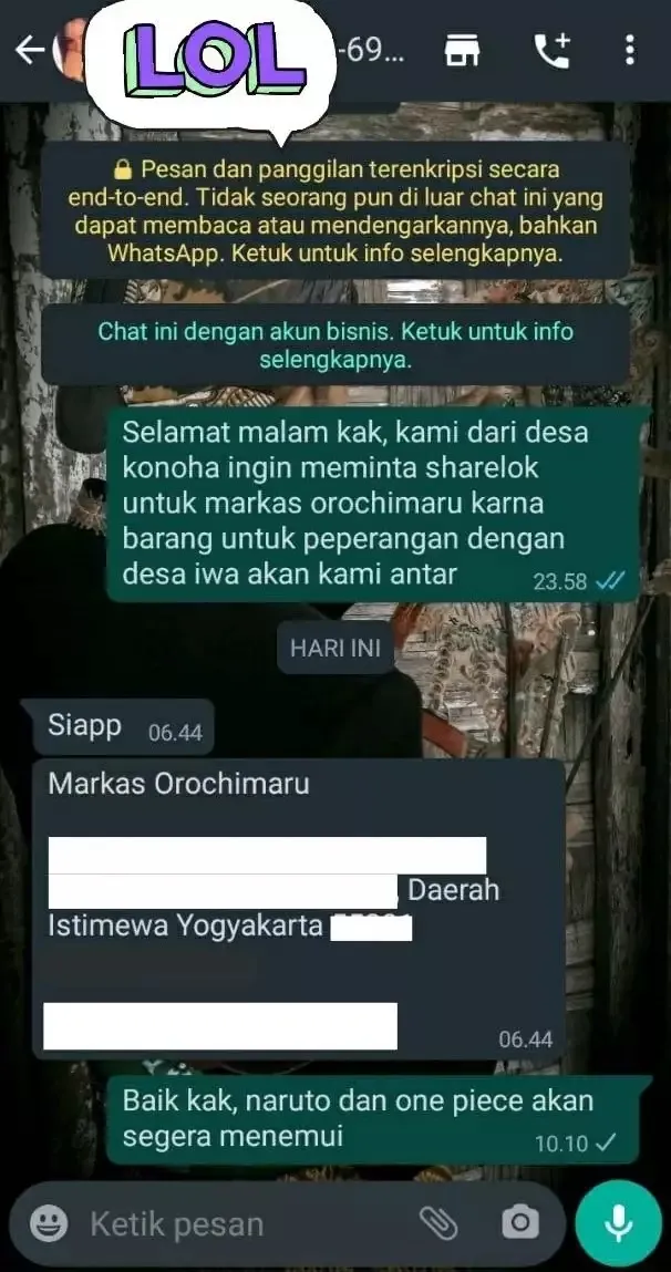 chat kurir ajak pelanggan bercanda © berbagai sumber chat kurir ajak pelanggan bercanda © berbagai sumber