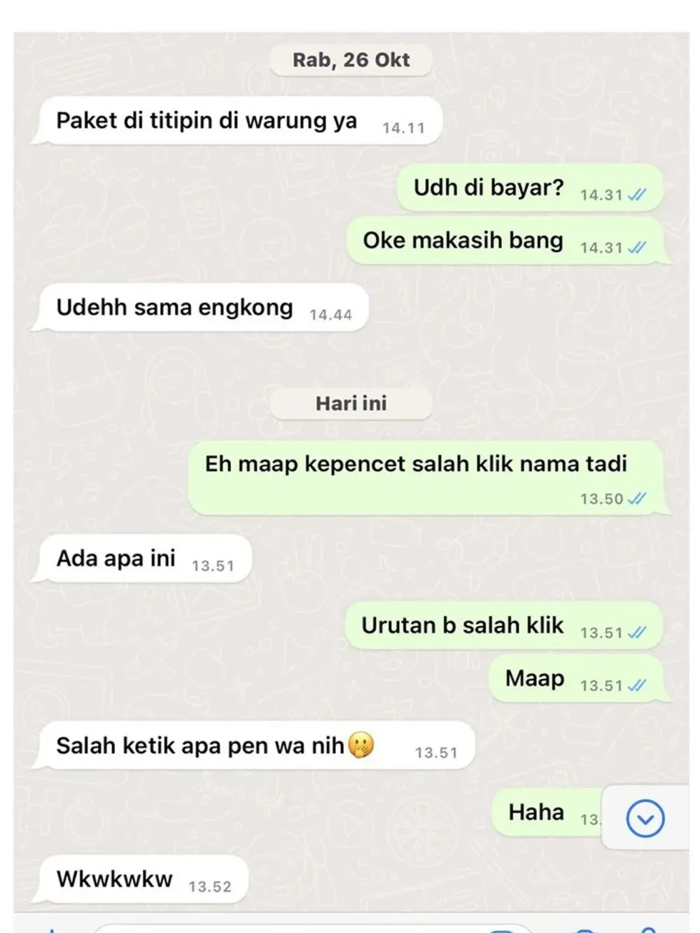 chat kurir ajak pelanggan bercanda © berbagai sumber chat kurir ajak pelanggan bercanda © berbagai sumber