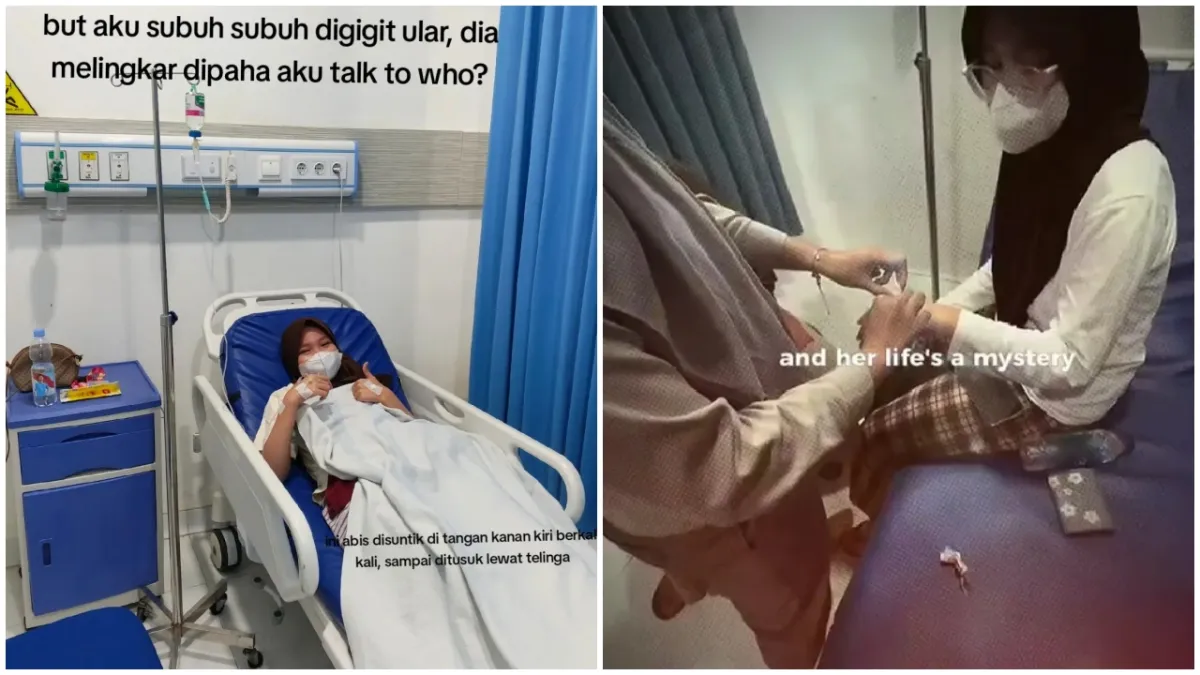 Bangun tidur dikira haid, wanita ini tak sadar paha dililit & digigit ular, ngaku kayak digigit nyamuk