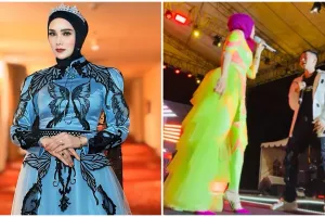 9 Potret Mulan Jameela manggung dengan busana colorful, penampilannya yang nyentrik malah dikritik