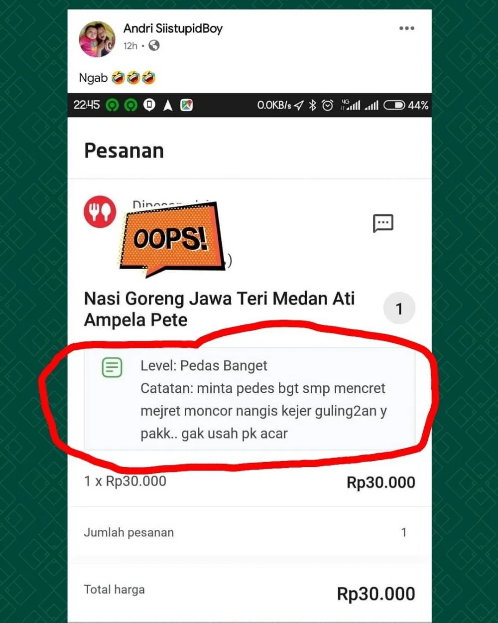 catatan ojek online kocak © berbagai sumber
