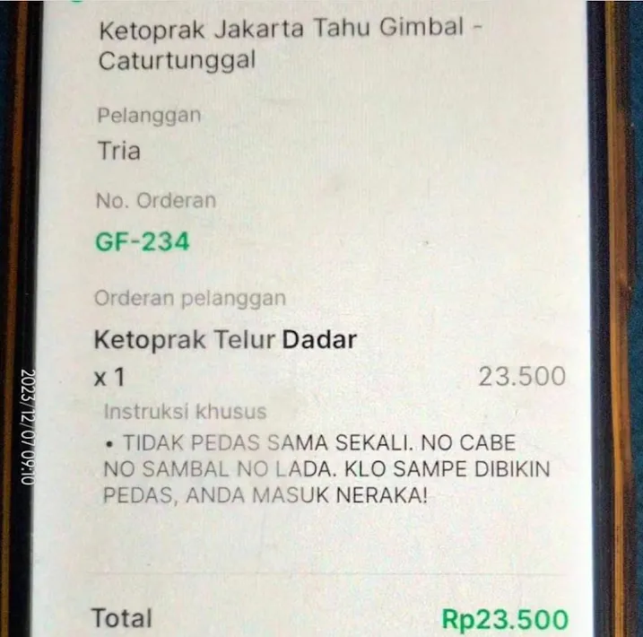 catatan ojek online kocak © berbagai sumber