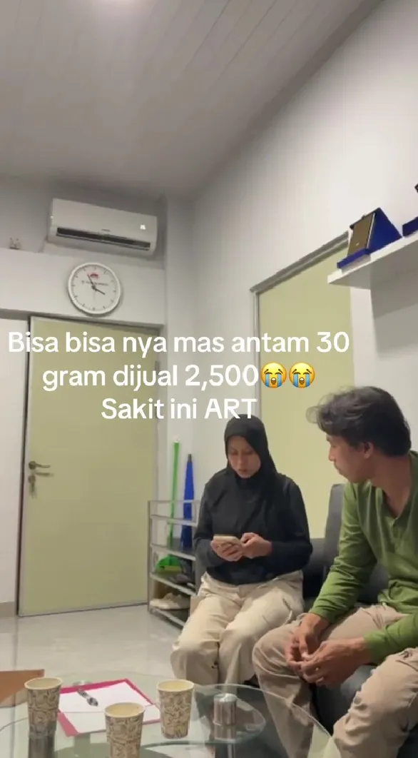 majikan curhat emas 30 gram dicuri © TikTok