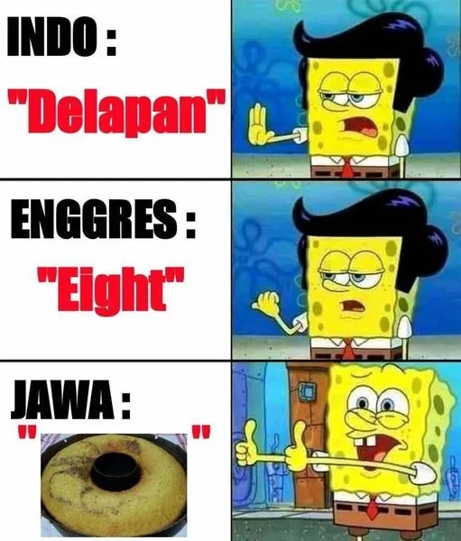 13 Perbedaan lucu Bahasa Inggris, Indonesia, dan Jawa yang bikin geleng-geleng kepala 13 Perbedaan lucu Bahasa Inggris, Indonesia, dan Jawa yang bikin geleng-geleng kepala